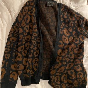 Nasty Gal Leopard Cardigan